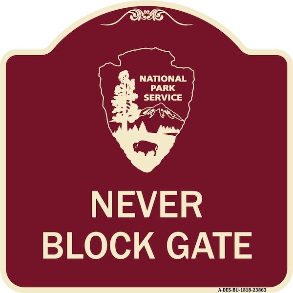 Signmission National Park Service Permit Parking Heavy-Gauge Aluminum Sign, 18" x 18", BU-1818-23863 A-DES-BU-1818-23863 - main